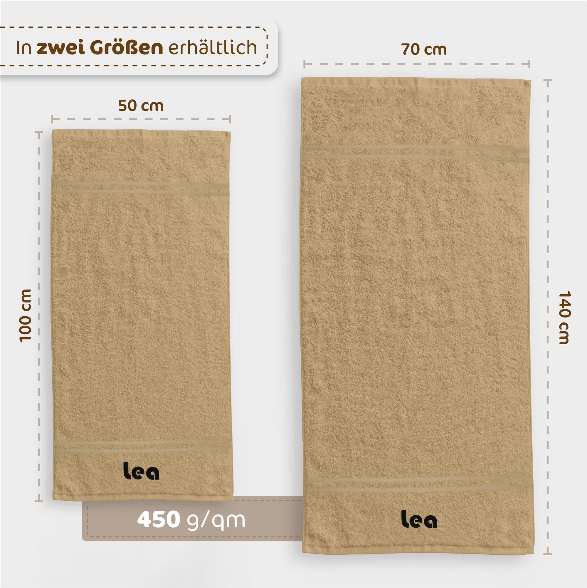 Handtuch mit Namen bestickt, OEKO-TEX® Standard 100