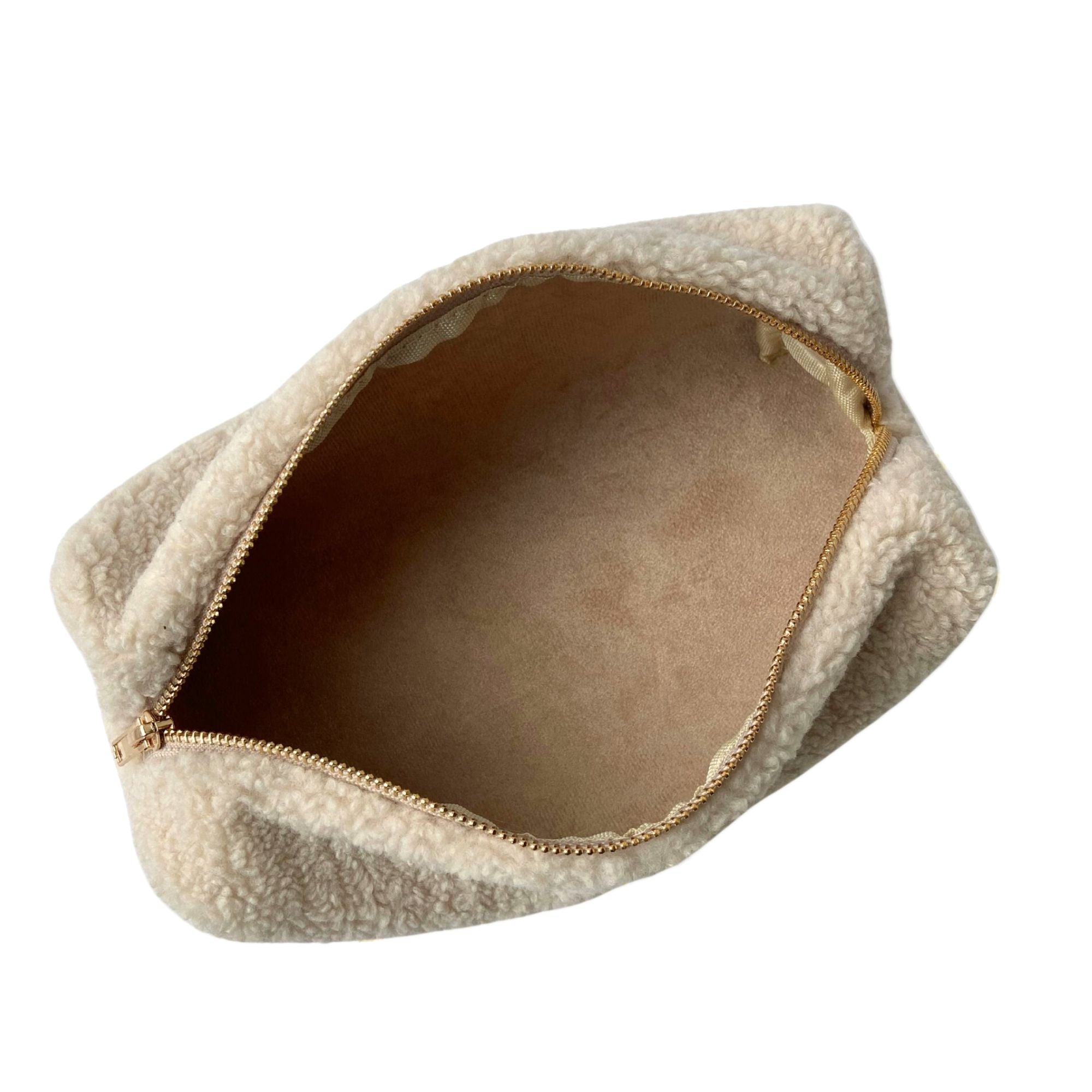 Teddy Kosmetiktasche mit Initialen bestickt
