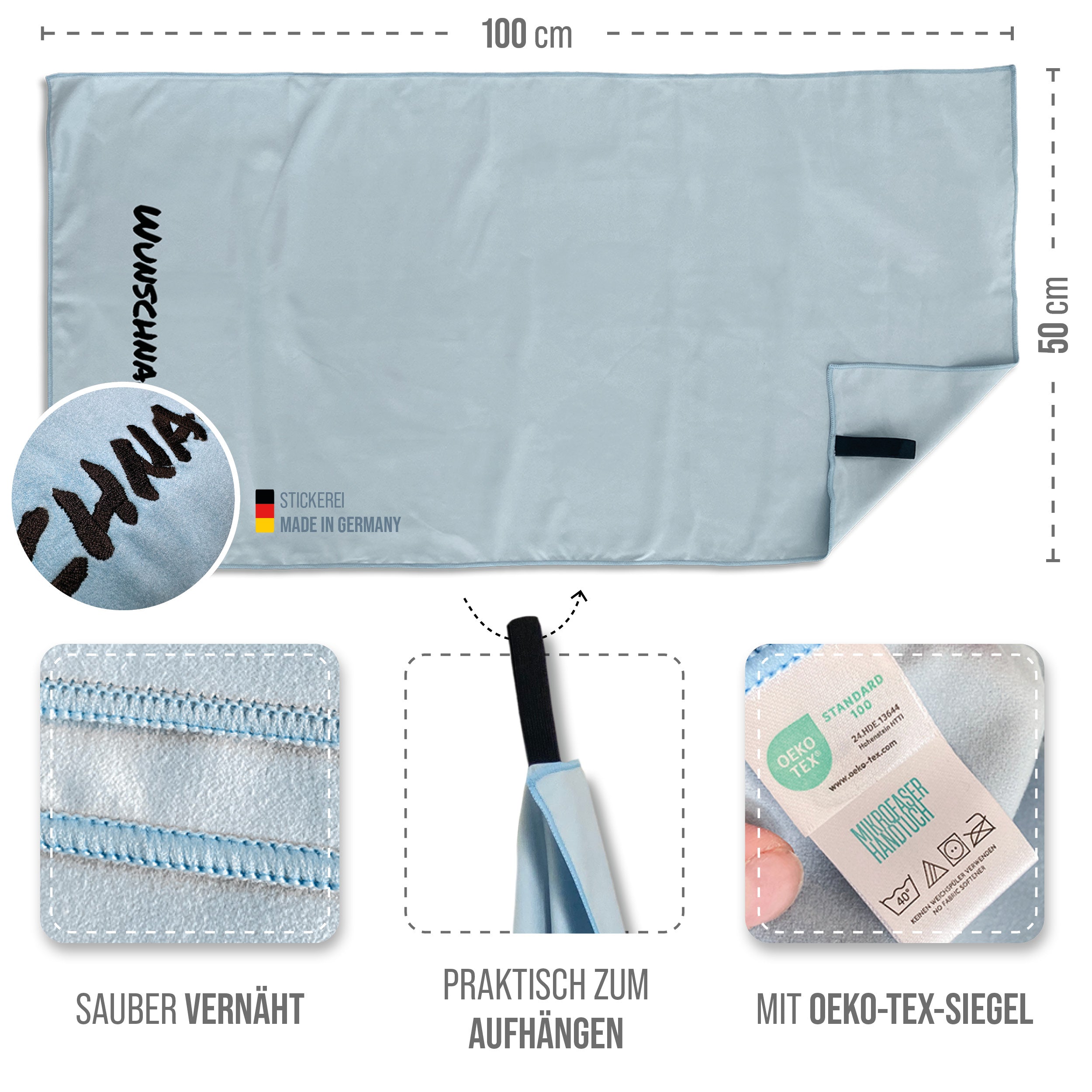 Mikrofaser Handtuch, Oeko-TEX®