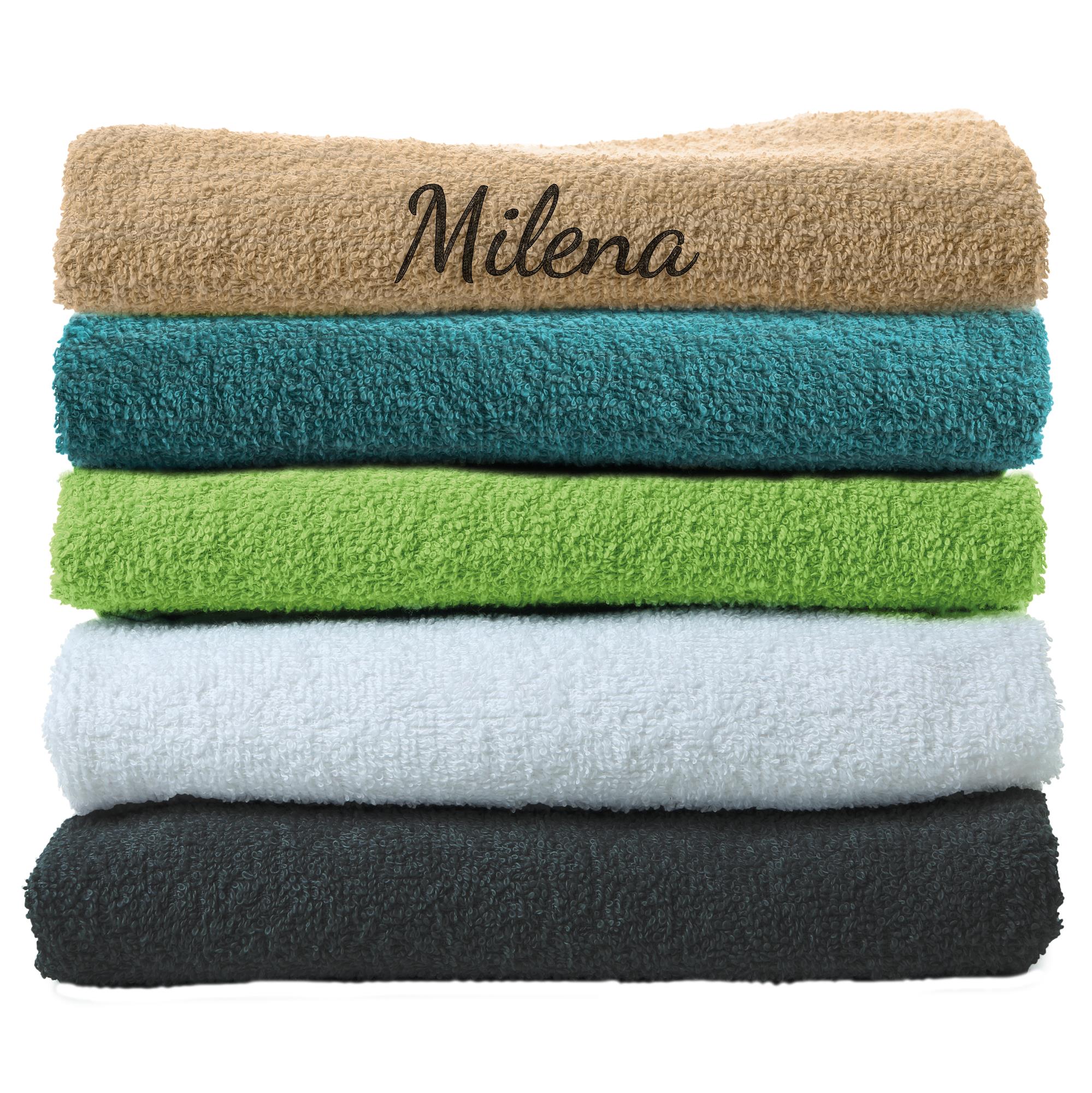 Handtuch mit Namen bestickt, OEKO-TEX® Standard 100