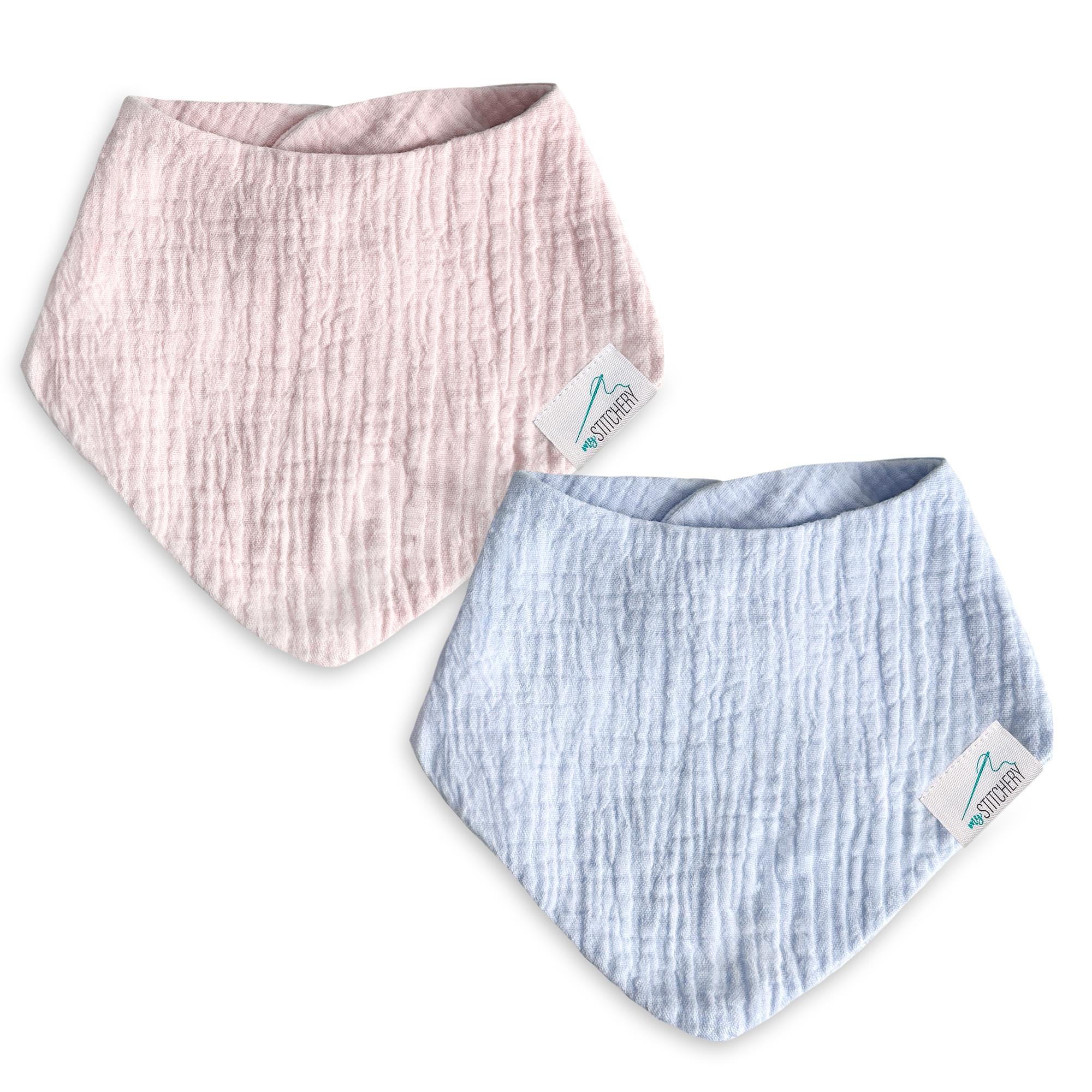 Musselin Baby Lätzchen mit Namen bestickt, Oeko-TEX® Standard 100