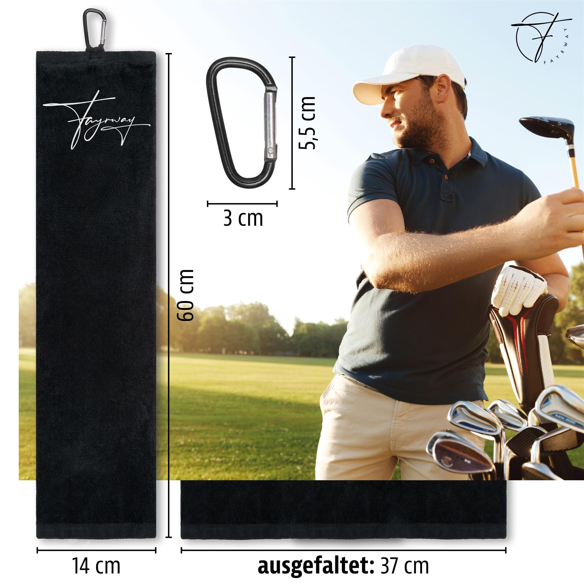 Golf Handtuch mit Initialen bestickt