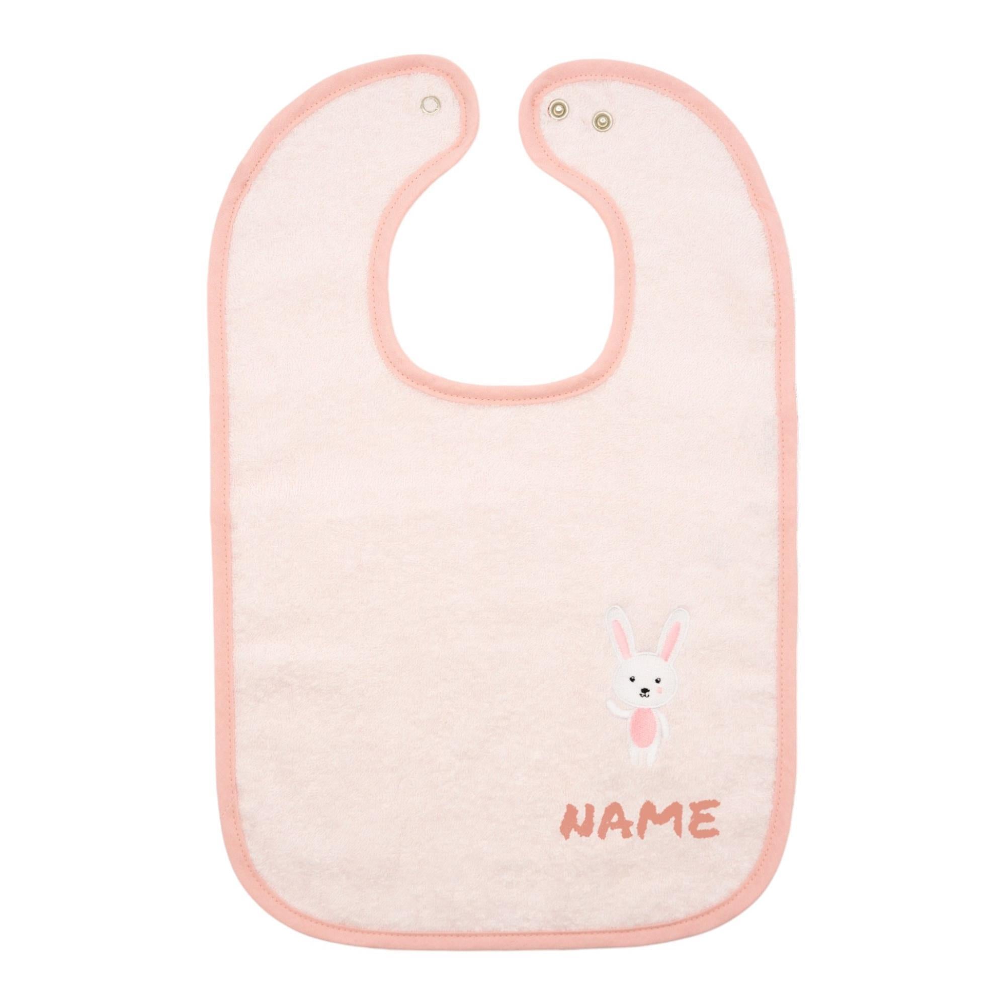 Baby Lätzchen mit Namen und Motiv bestickt - OEKO-TEX® Standard 100