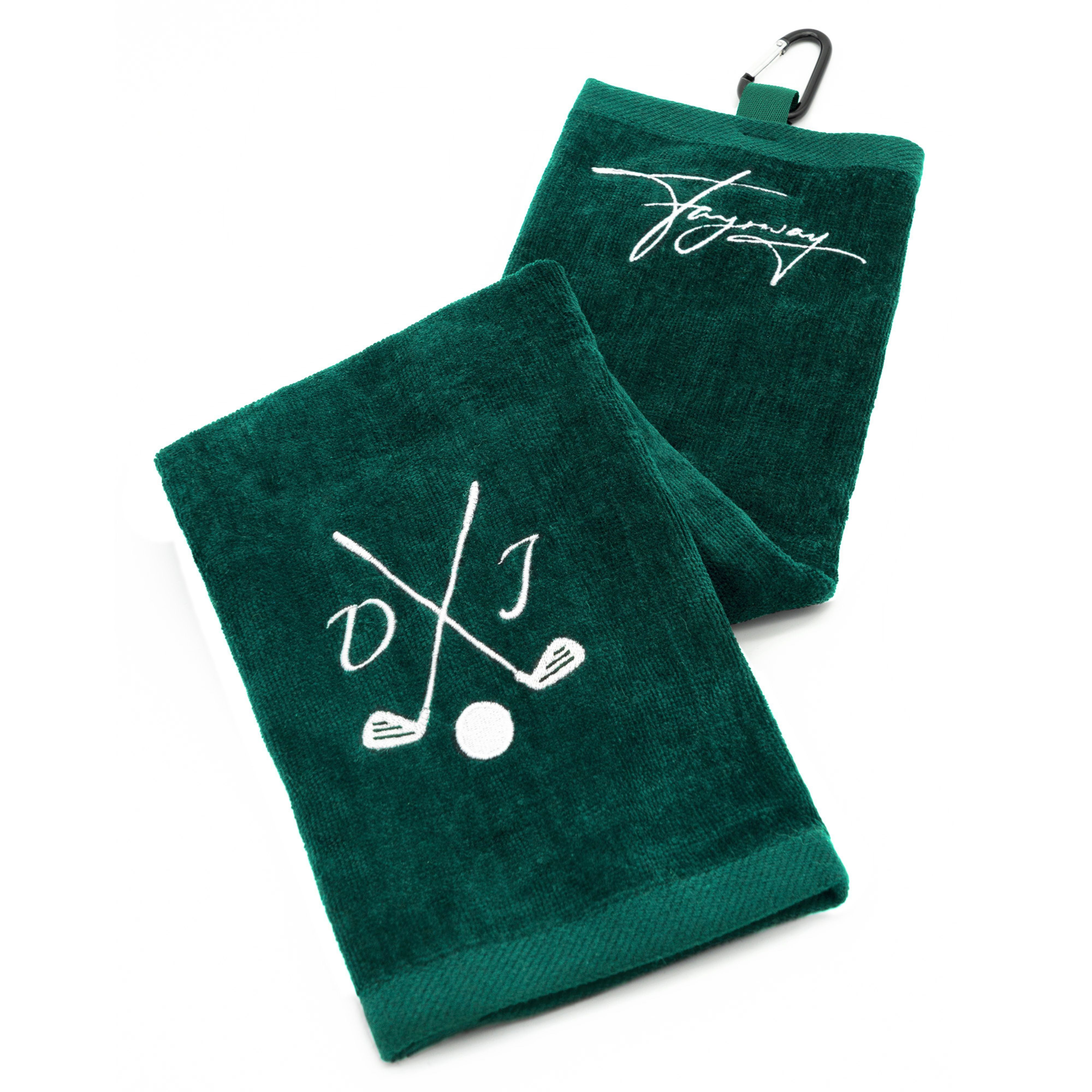 Golf Handtuch mit Initialen bestickt