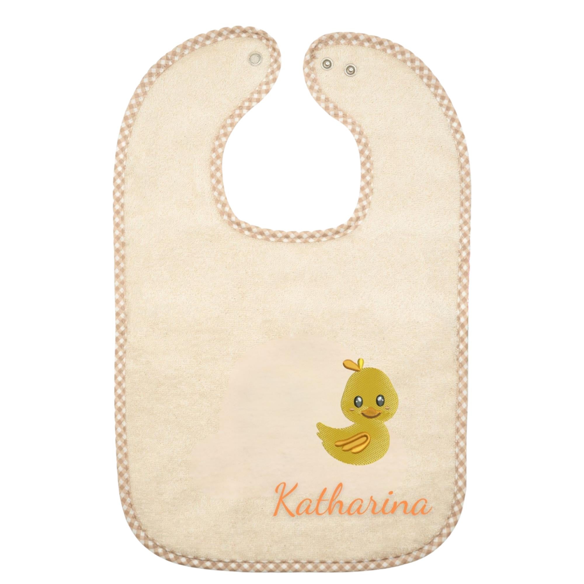 Baby Lätzchen mit Namen und Motiv bestickt - OEKO-TEX® Standard 100