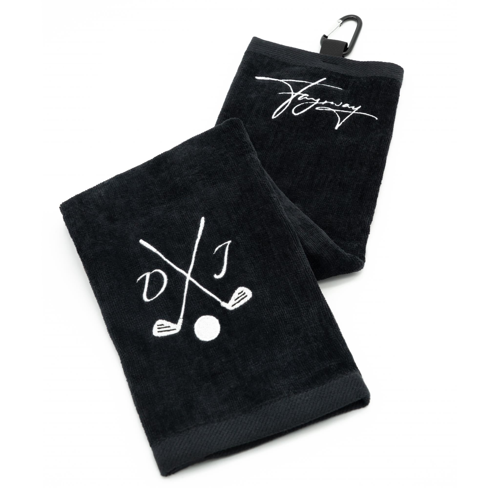 Golf Handtuch mit Initialen bestickt