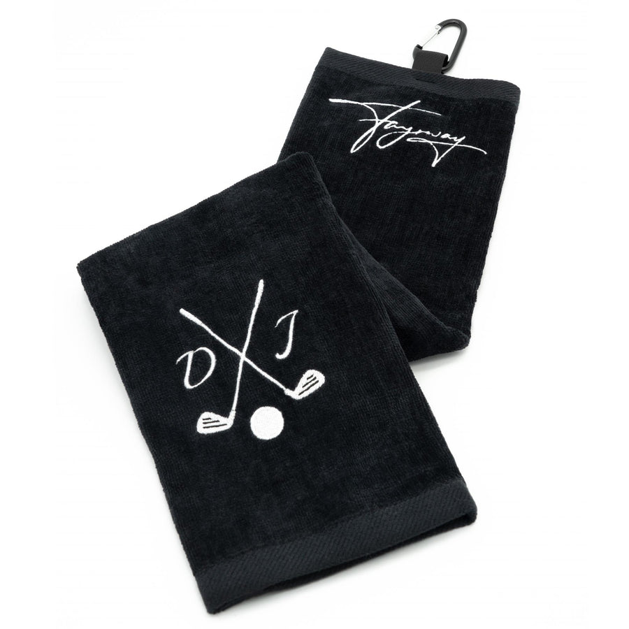 Golf Handtuch mit Initialen bestickt