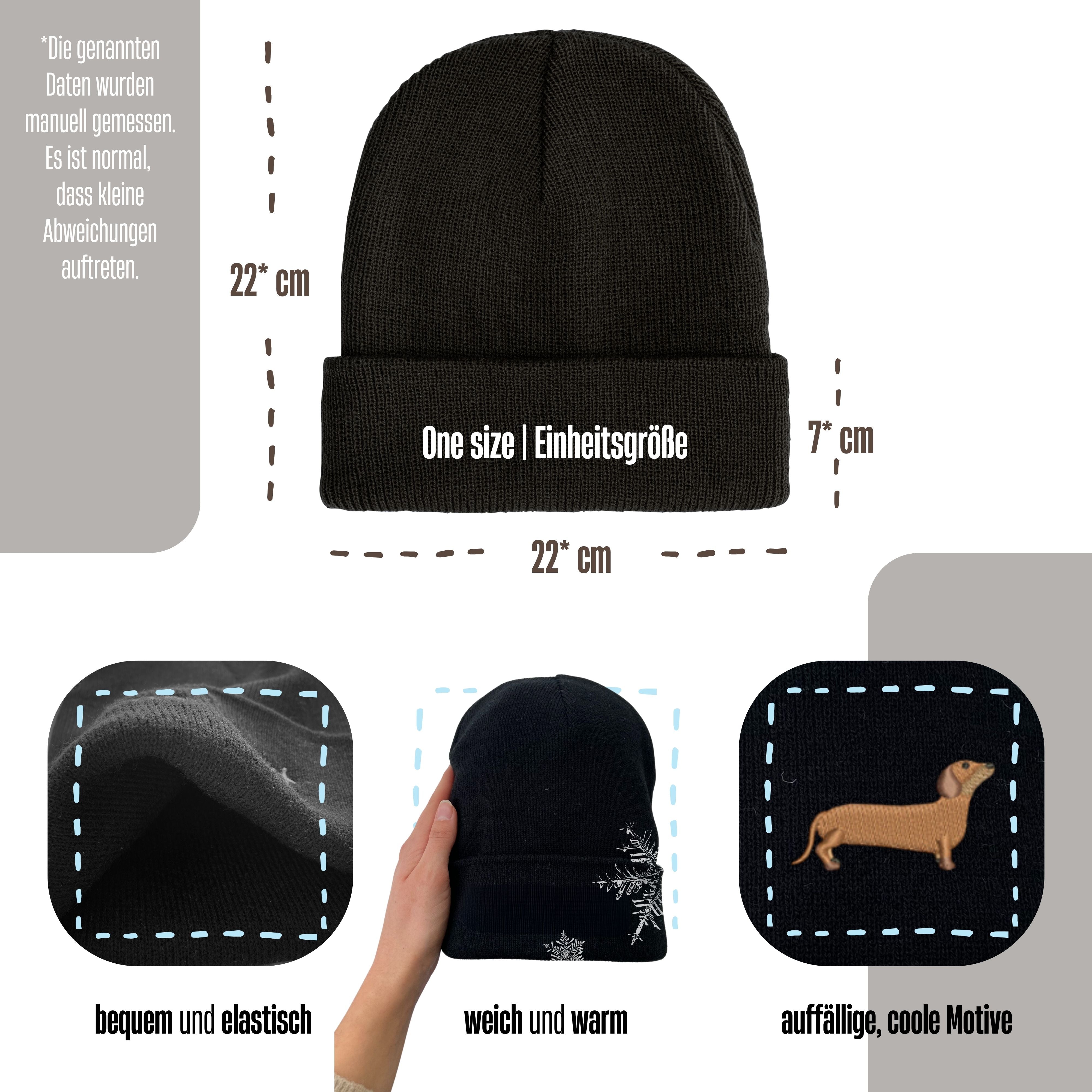 Mütze/Beanie mit Motiv bestickt