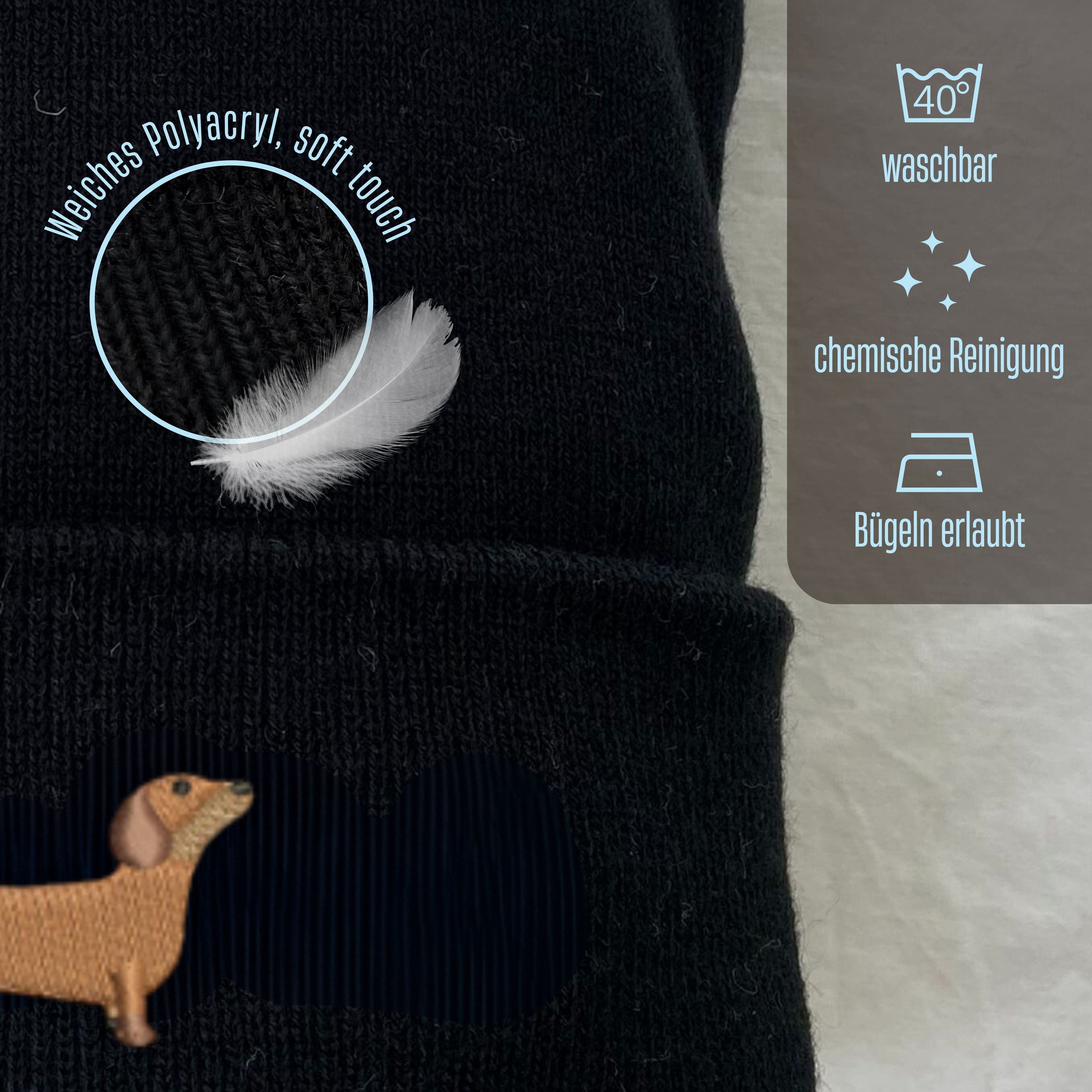 Mütze/Beanie mit Motiv bestickt